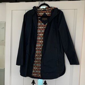 Pendleton Rain Coat in Navy Blue